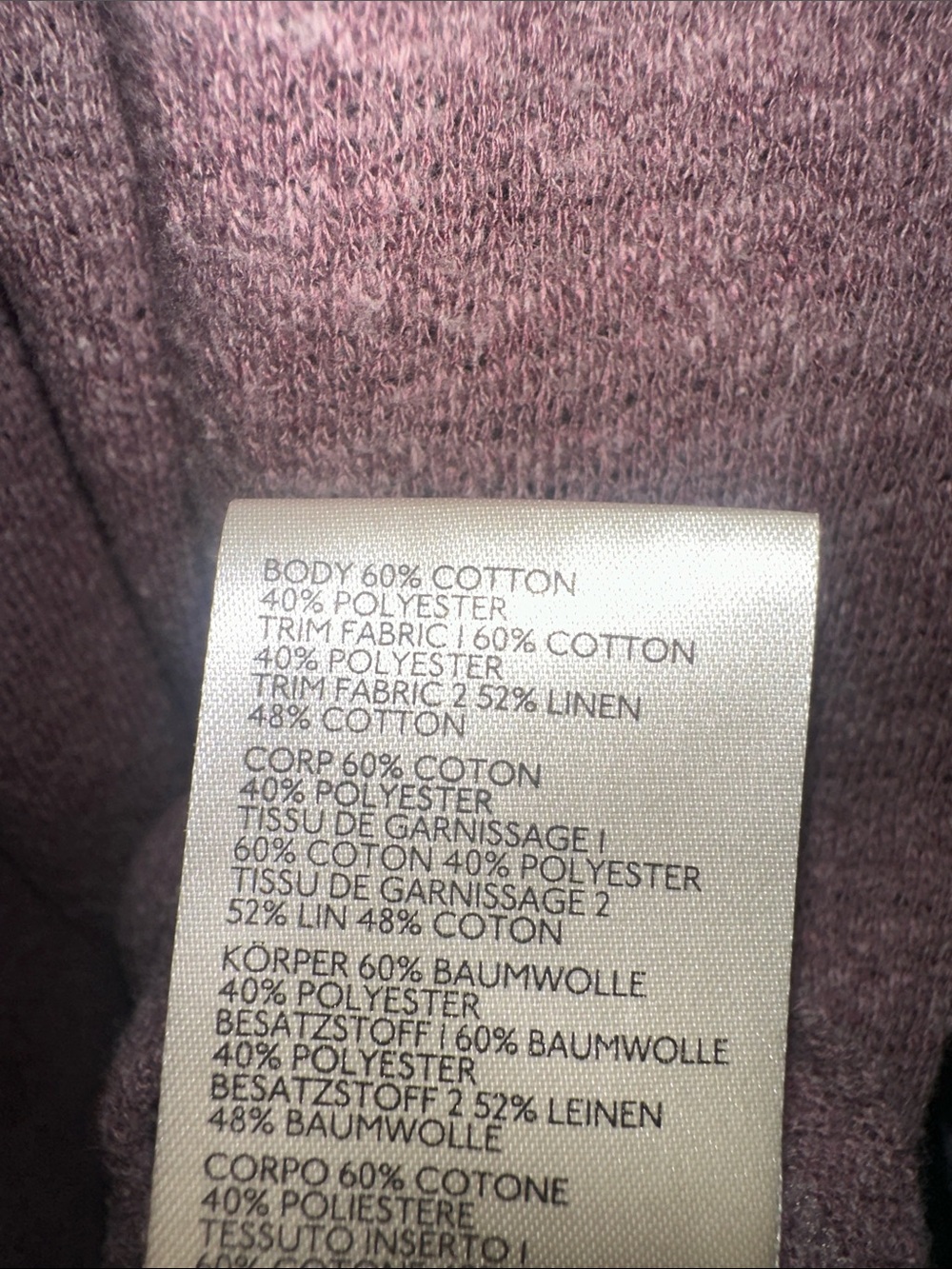 We The Free Long Sleeve Raglan Top in Mauve and Navy - Picture 3 of 7
